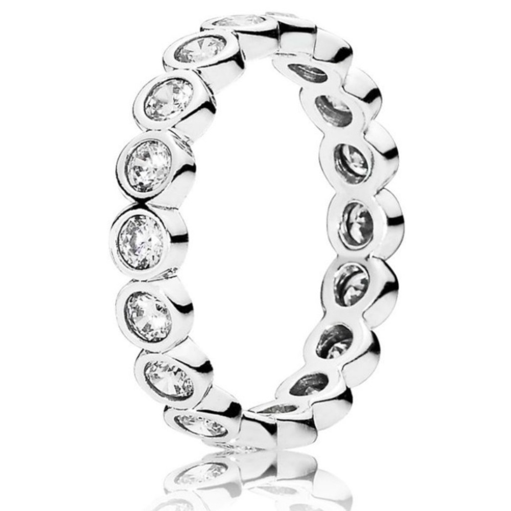 Pandora bezel eternity band ring